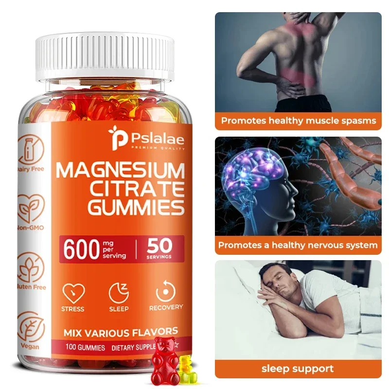 

Magnesium Citrate Gummies - Promotes Natural Relaxation and Sleep Support, Accelerates Muscle Growth