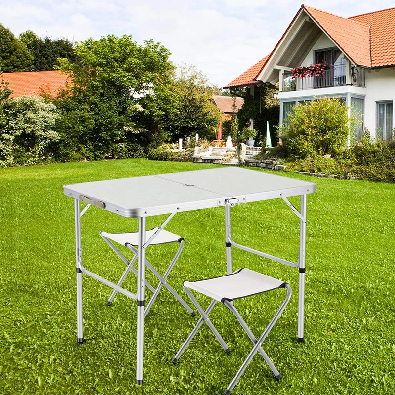 Table à manger de Camping Portable, Table de Barbecue, Table et chaise pliantes en alliage d'aluminium, mobilier d'extérieur, mobilier de jardin