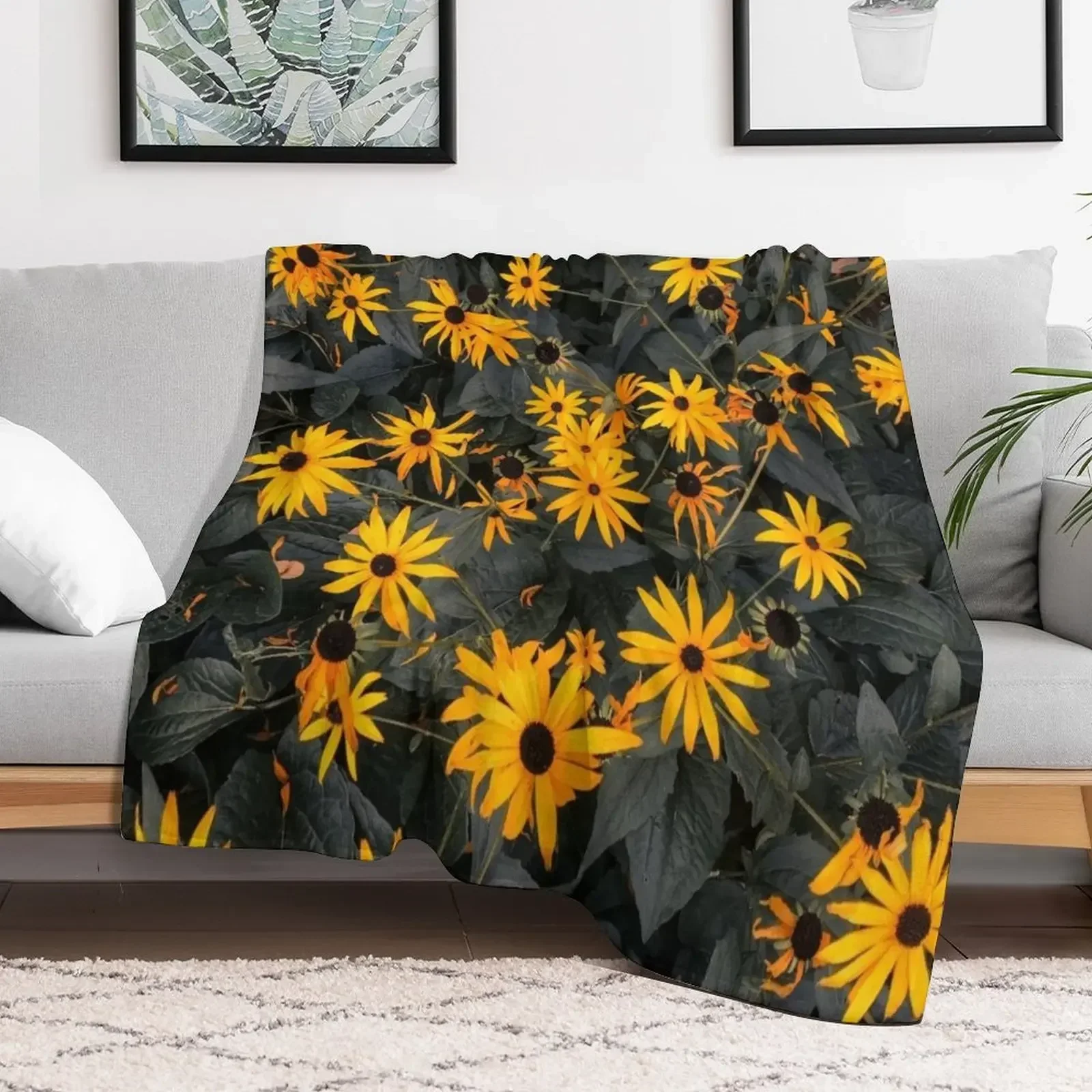 Black-Eyed Susan Garden Throw Blanket Weighted Nap Sofa Throw Blankets