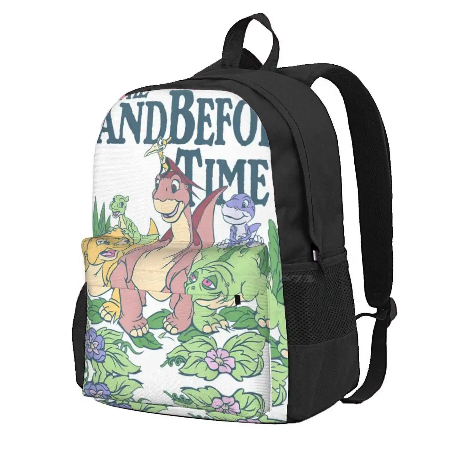 

Land Before Time Pastel Dinosaur Friends T-Shirt Hot Sale Schoolbag Backpack Fashion Bags I Your Celebration Meme Fun