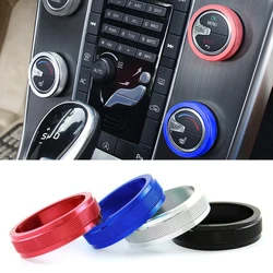 4 Stuks Auto Airconditioning Draaiknop Ring Voor Volvo S60 XC60 V60 V40 S80 Auto Audio Stereo Volumeregeling knop Fan Knop Cover