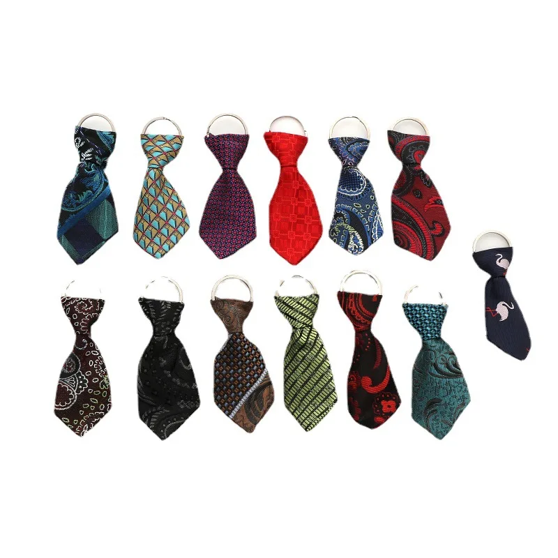 

(The price is for one unit) New Tie Key Chain For Women Men Paarty Gift Mini Pendant Key Ring Wholesale Couple Small Tie Jewelry