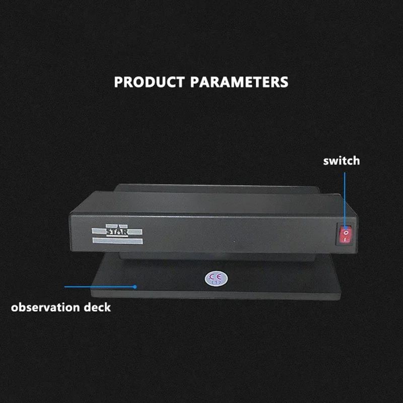 Upgrade TK-2028 Ultraviolet Detector Lamp Desktop Counterfeit Detector 32W High Power Double Tube Euro Dollar Fluorescence Effec