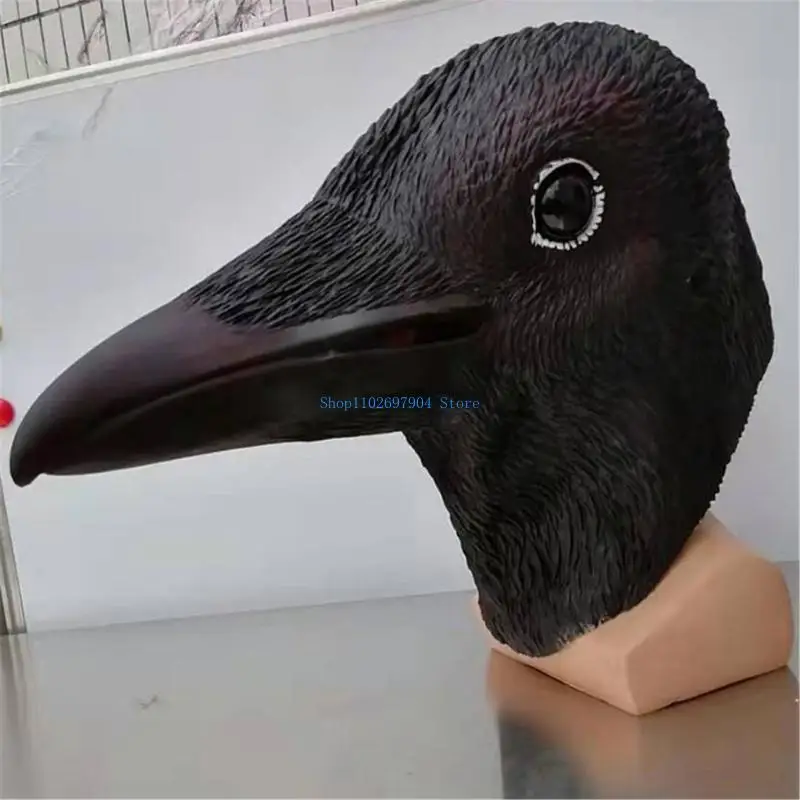 N7YF Bird Mask Animal Latex Mask For Women Man Masquerade Halloween Cosplay Carnival