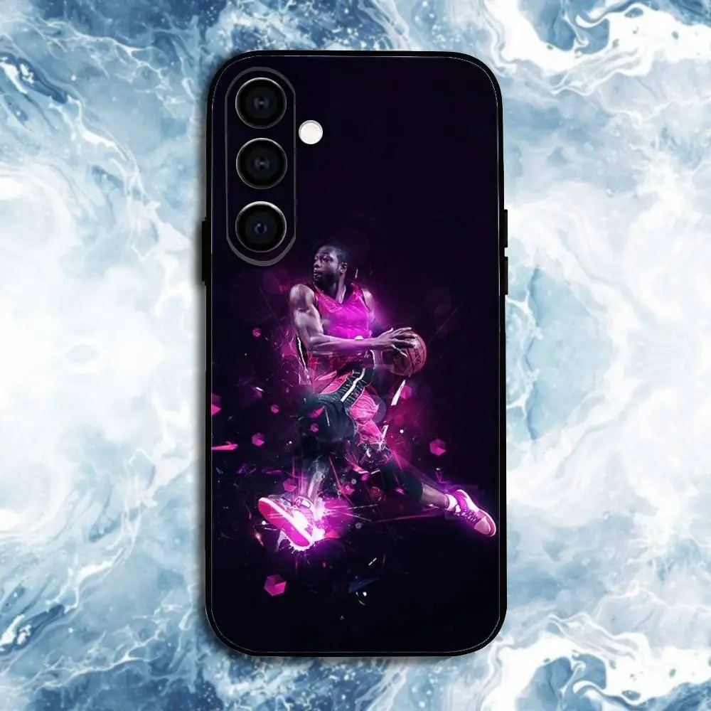 Capa de telefone basquete d-dwyane wade para samsung galaxy a73, a72, a71, a70, a53, a52, a51, outros escudo preto macio
