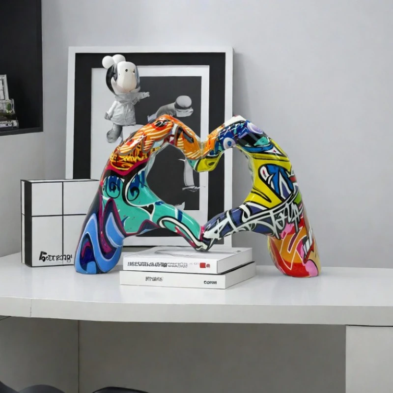 

Couple's Love Gesture Resin Portrait Home Decoration Sculpture Decoration, Modern Art Decoration Ornament, Home Lover Gift