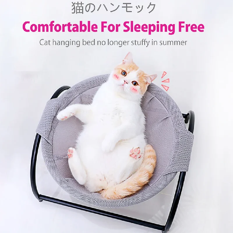 Pet Hammock Cat Standing Bed Pet Supplies Full Wash Stable Structure, Cat Dog Bed Detachable, Excellent Breathability