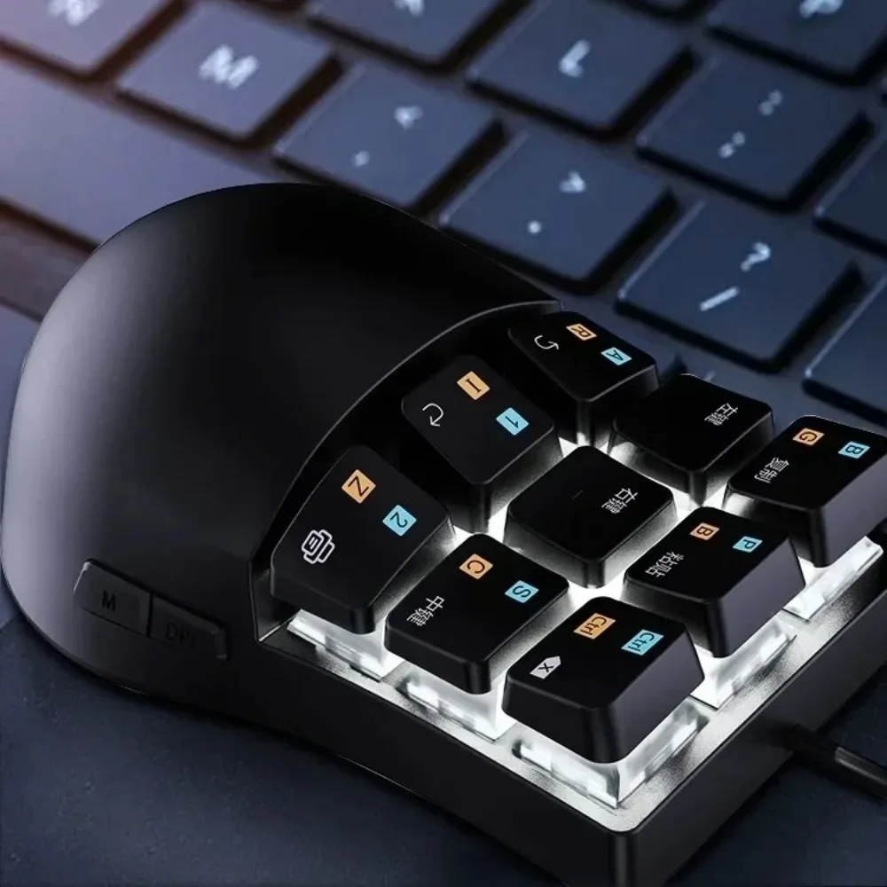 HERTAO Wired Gaming Mouse Multi Button Compact Mechanical Keyboard Esports Combo Set Ergonomic for Desktop Laptop PC PUBG