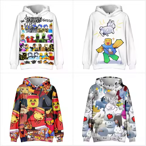Game Roblox Forsaken Gubby Creative Cartoon Trendy 3D Printing Anime Peripheral Hooded Sweatshirt Hoodie for Boy and Girl Gifts