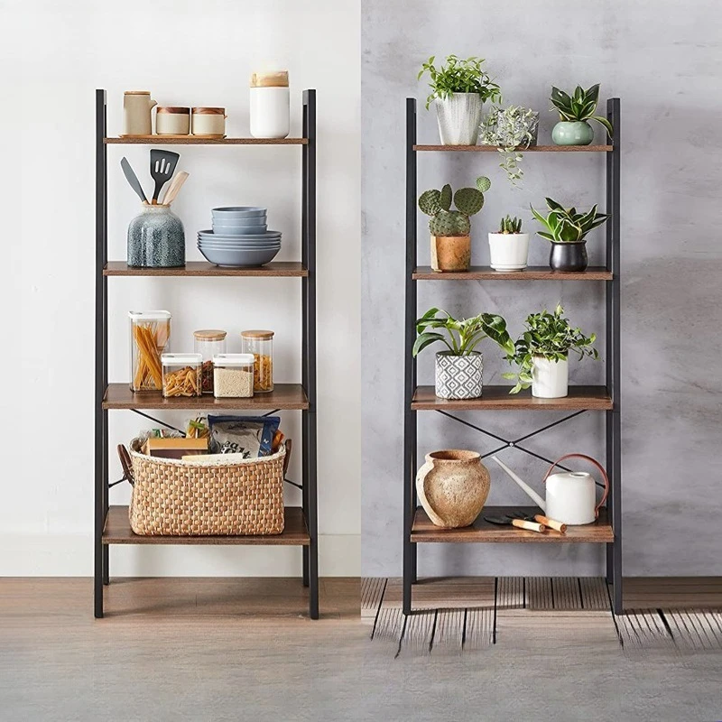 Bookshelf Multi-purpose shelf Shelf Storage rack Kitchen living room Home wrought iron flower stand