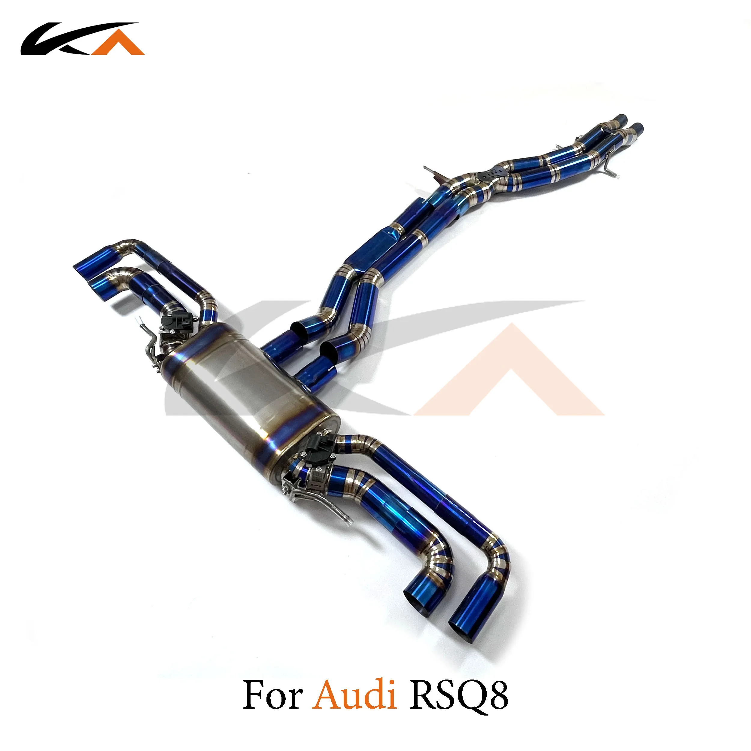 KA Tuning exhaust system parts titanium alloy catback for Audi RSQ8 4.0T rear section performance muffler valve