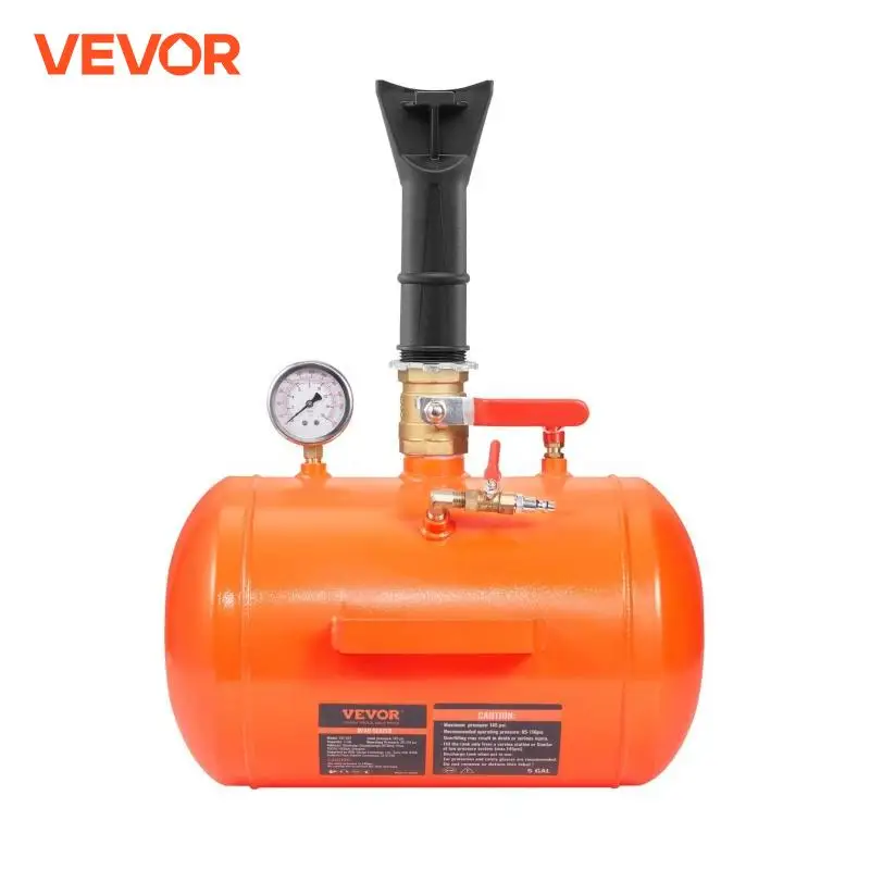 VEVOR Tire Bead Seater, 5 Gal/19L Air Tire Bead Blaster with Pressure Gauge & Handle, 145 PSI Seating Tool Inflator Tank,