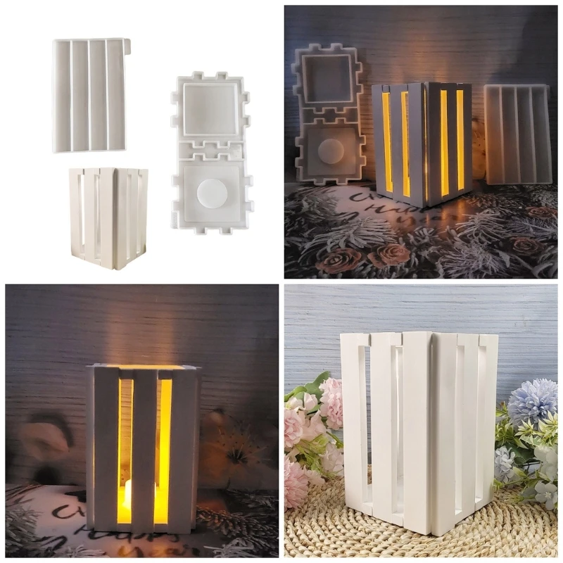 Sturdy Silicone Mould to Easily Craft Supplies Square Lantern Decoration Accessory for Any Ages Home Ornament 2 Pieces