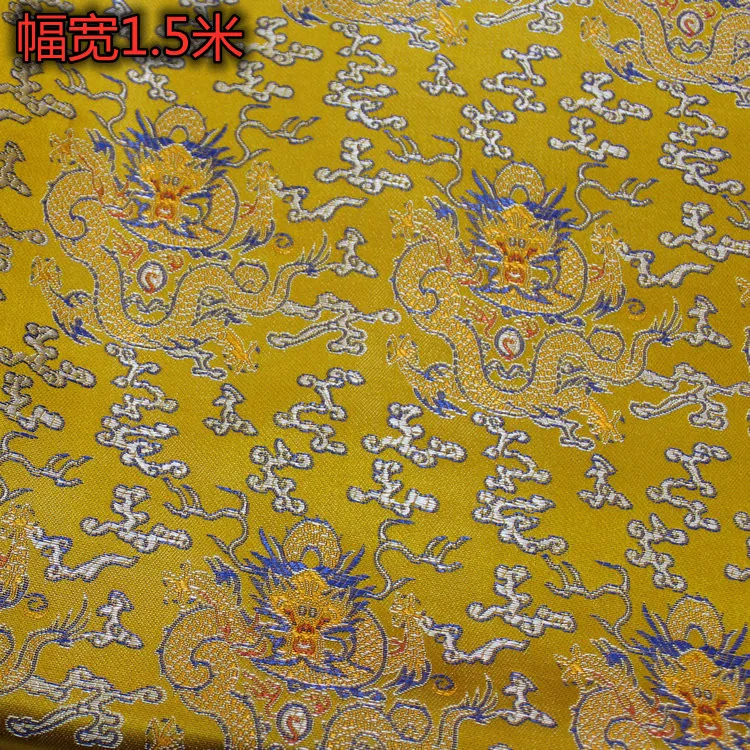 SuitClothing Robe Film and Television Stage Decoration Handmade Mounting Paste Box Jacquard Weave Satin Pattern Fabric