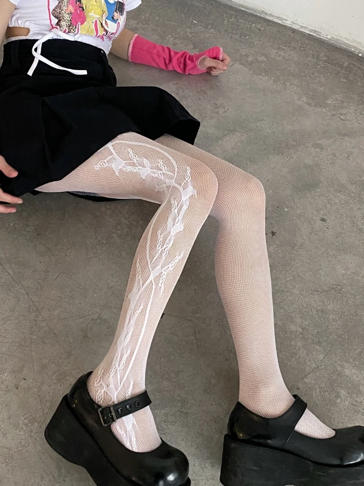القوطية لوليتا الجوارب أنماط الكرمة ازياء تأثيري أنيمي لطيف الحلو JK جوارب طويلة المرأة سليم المناسب جوارب شبكية سوداء
