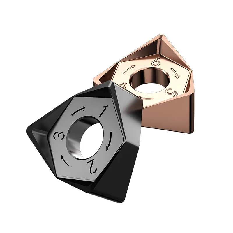 Heavy cutting bl-ade, fast feed surface milling, 90 degree double-sided hexagonal WNMU080608 steel part, stainless