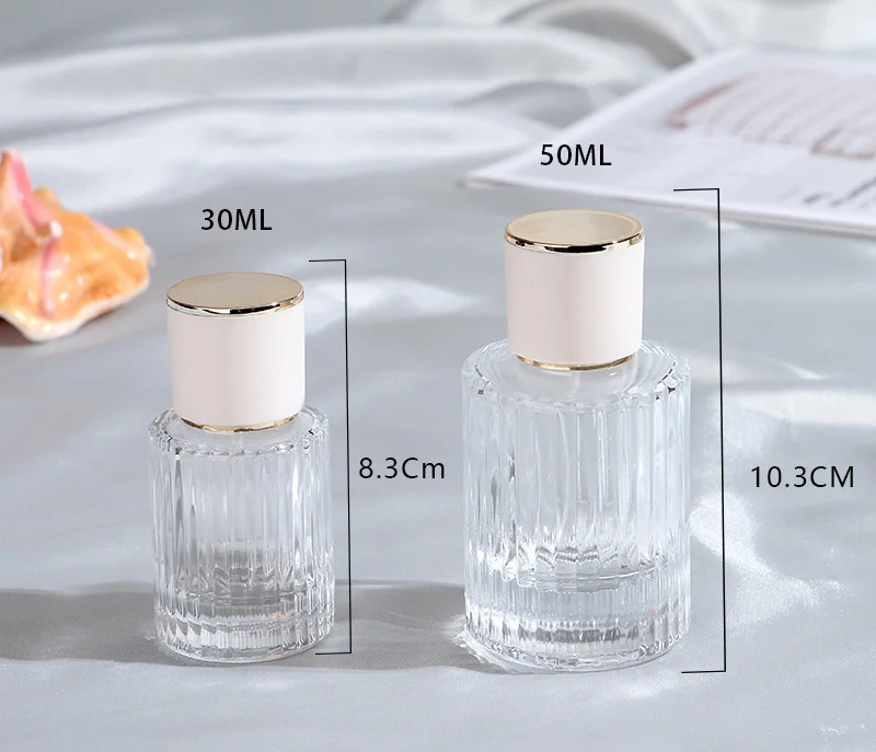 30/50ML Transparent Perfume Bottles Travel Pocket Glass Spray Bottles Empty Bottles Mist Spray Perfume Bottle Dispenser Atomizer