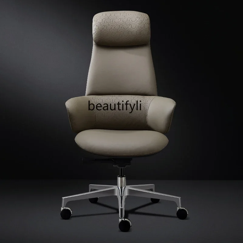 Italian style, leather boss office, study computer, comfortable executive chair, president swivel chair