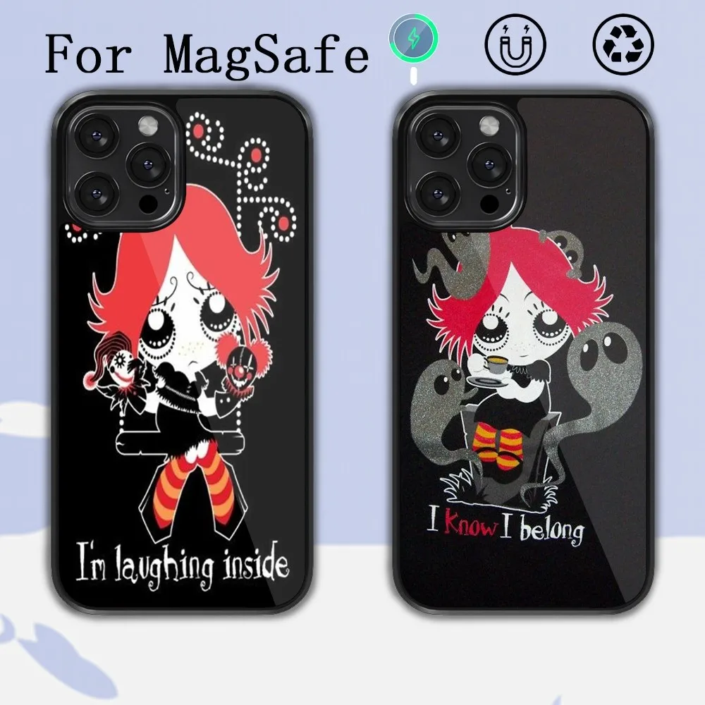 Cartoon Ruby Gloom Phone Case For iPhone 14 13 12 11 15 Pro Max Plus Magsafe Magnetic Cover