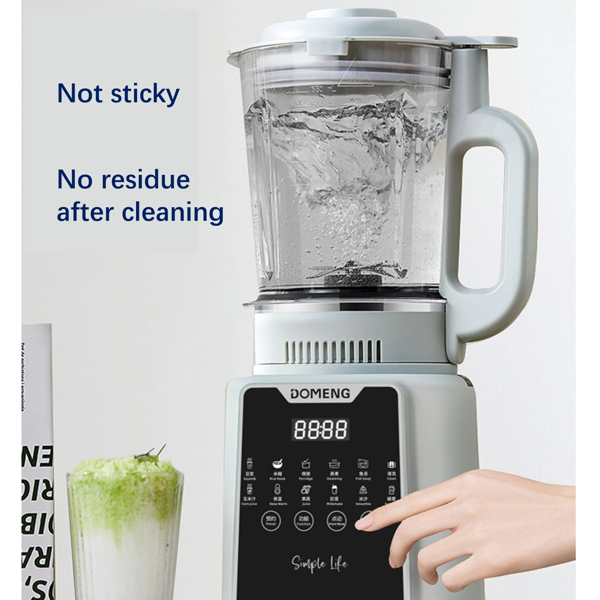 1000ml Soy Milk Maker Touch Screen Detachable Blade Multifunctional Nut Milk Maker Fruit Blender Mixer