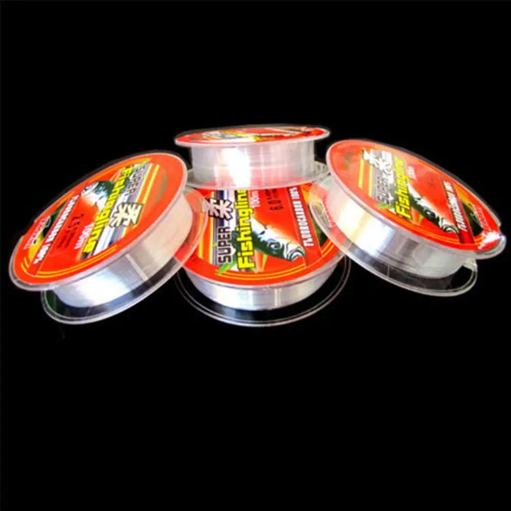 100M Super Strong Fishing Line 100% Fluorocarbon Monofilament Nylon PA Durable Fishing Line 0.8-6LB