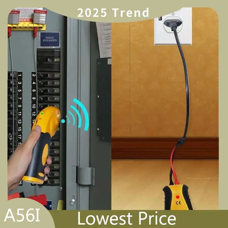 

A56I Top EM419A Socket Tester Circuit Breaker Receiver Transmitter Electrical Finder Tool Outlet Adapters Cable Tracker