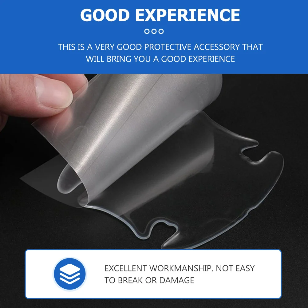 

1Set Car Handle Protector Film Simple Appearance Comfortable Practical Good Decorative Effect Car Handle Sticker