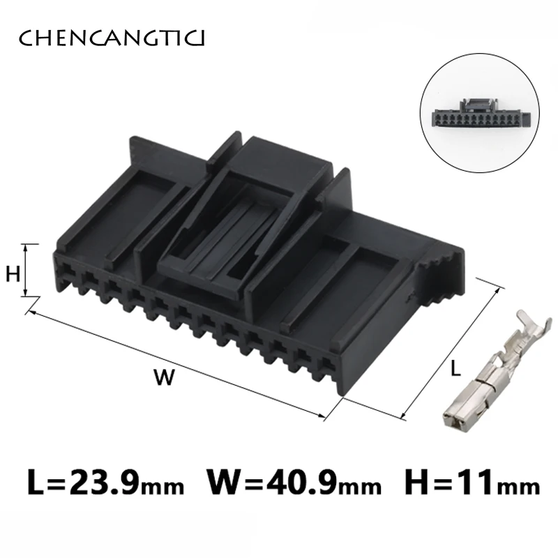 Delphi 12 Pin Plastic Housing Plug 12p FCI Wire Harness Connector 211 PC122S0017 211PC122S0017 With Terminal Pins