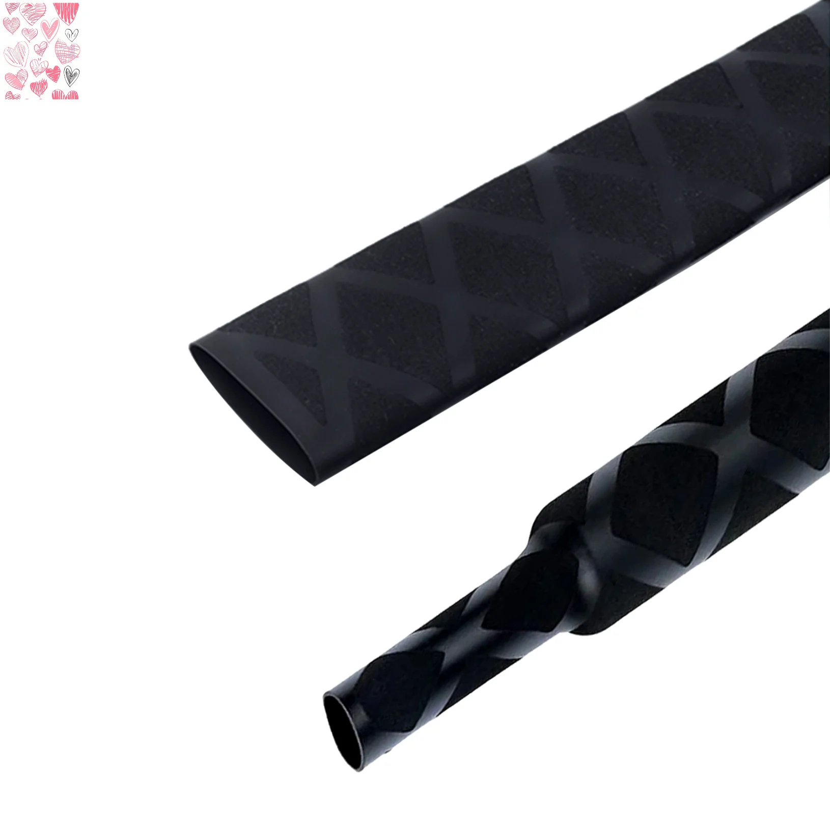

Black Length 63in Diameter 30mm Heat Shrink Tube X-Tube Wrapped Tube Suitable for Fishing Rod, Fitness Equipment Tube
