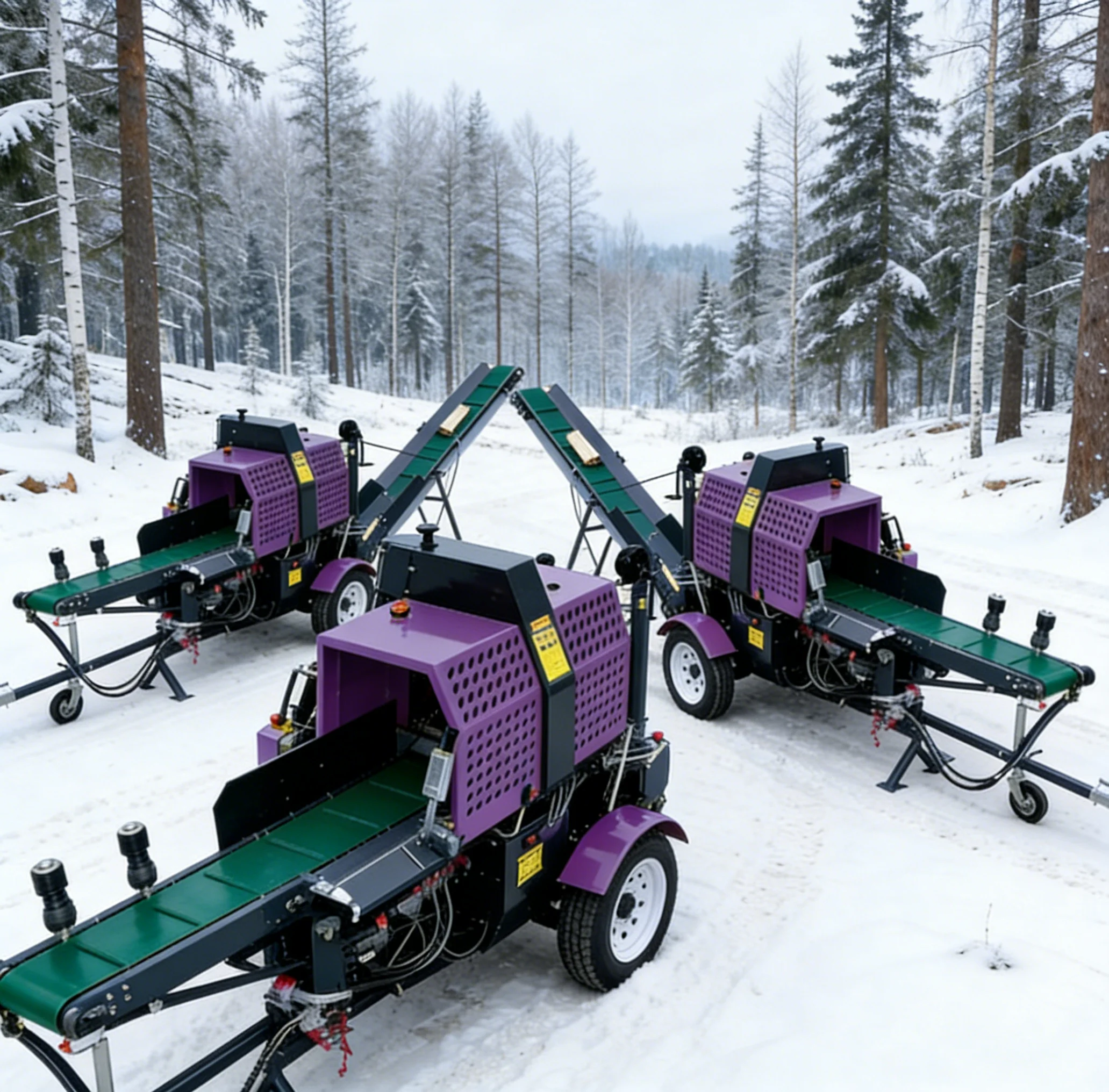 Heavy Equipment Processor - Hochleistungs-6-Wege-Holzspalter 15T – Gasbetriebener Holzschneider für