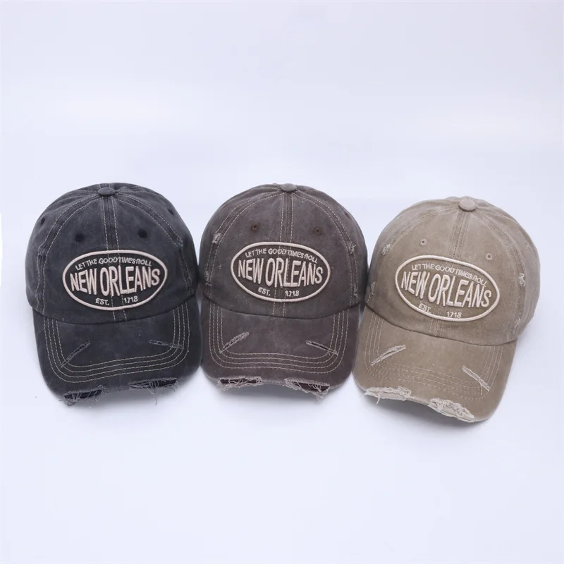 Unisex Vintage-Baseballkappe aus gewaschener Baumwolle, 2025, bestickter Buchstabe, Snapback-Mütze für Männer und Frauen, Streetwear, Outdoor-Sportarten – Detail 4