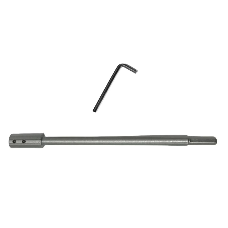 Extensão broca aço inoxidável, extensão mandril broca para torno adequada para brocas 3/8 polegadas,