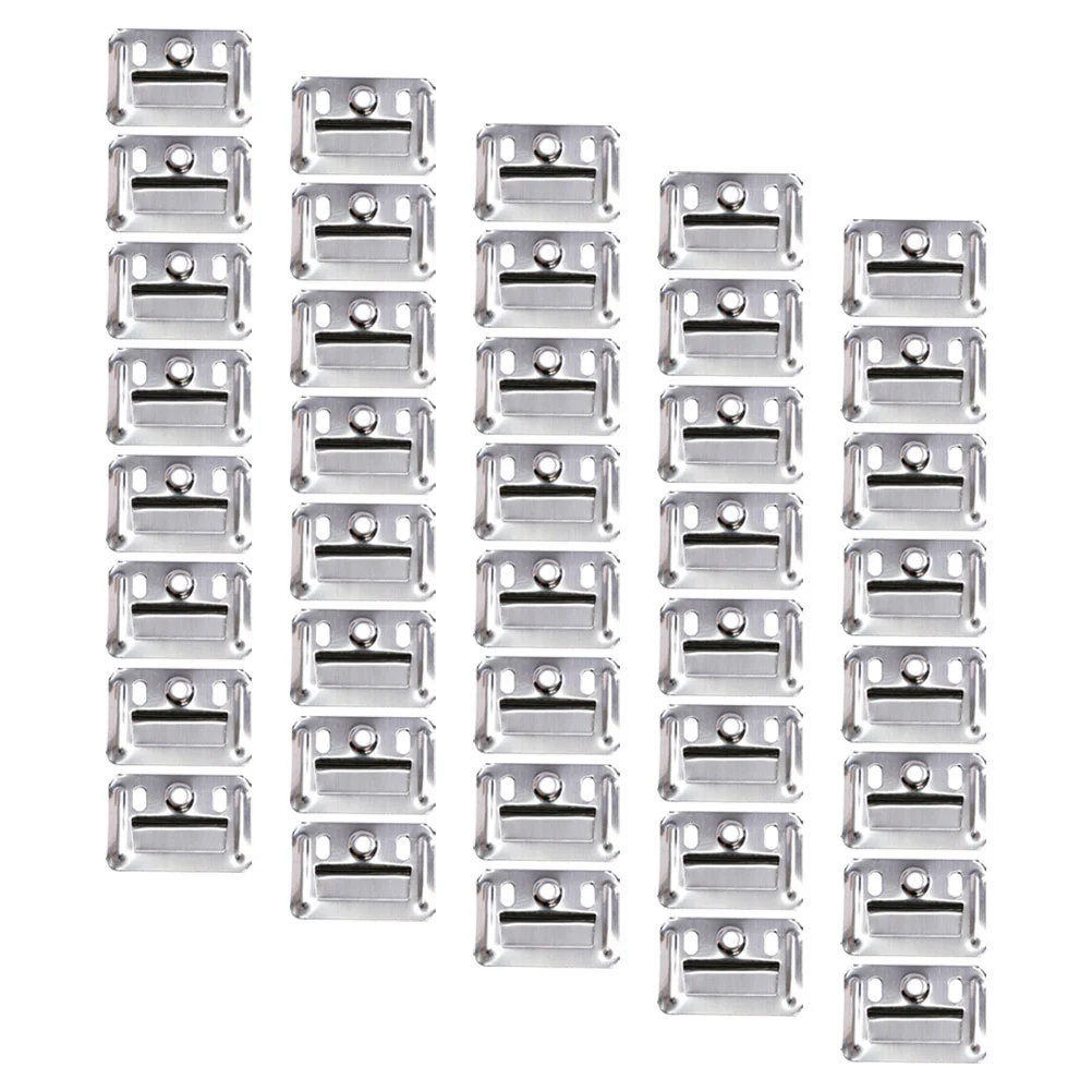 100 Pcs Bamboo Fiber Board Furniture Clamp Buckle for Integrated Wall Panel Hardware Connector Stainless Steel