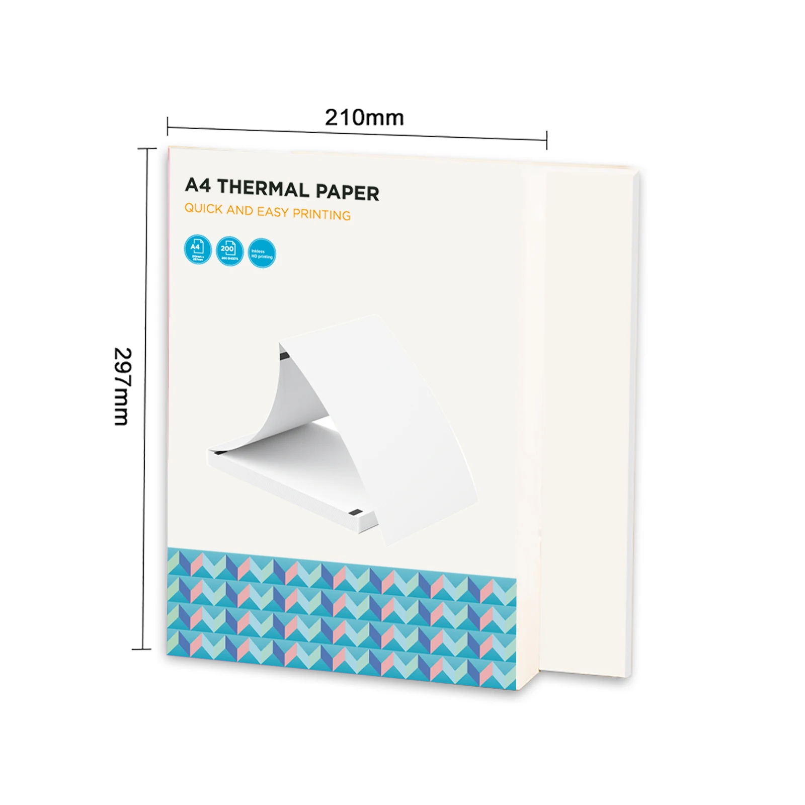 A4 Thermal Paper 200 Sheet Fanfold Printing Paper for Thermal