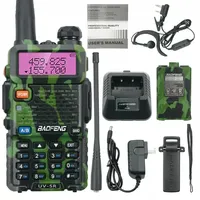 Baofeng UV-5R Two Way Radios 5W VHF UHF Dual-Band 136-174 MHz 400-520 MHz FM Transceiver Ham Camouflage Walkie Talkie USB EU US