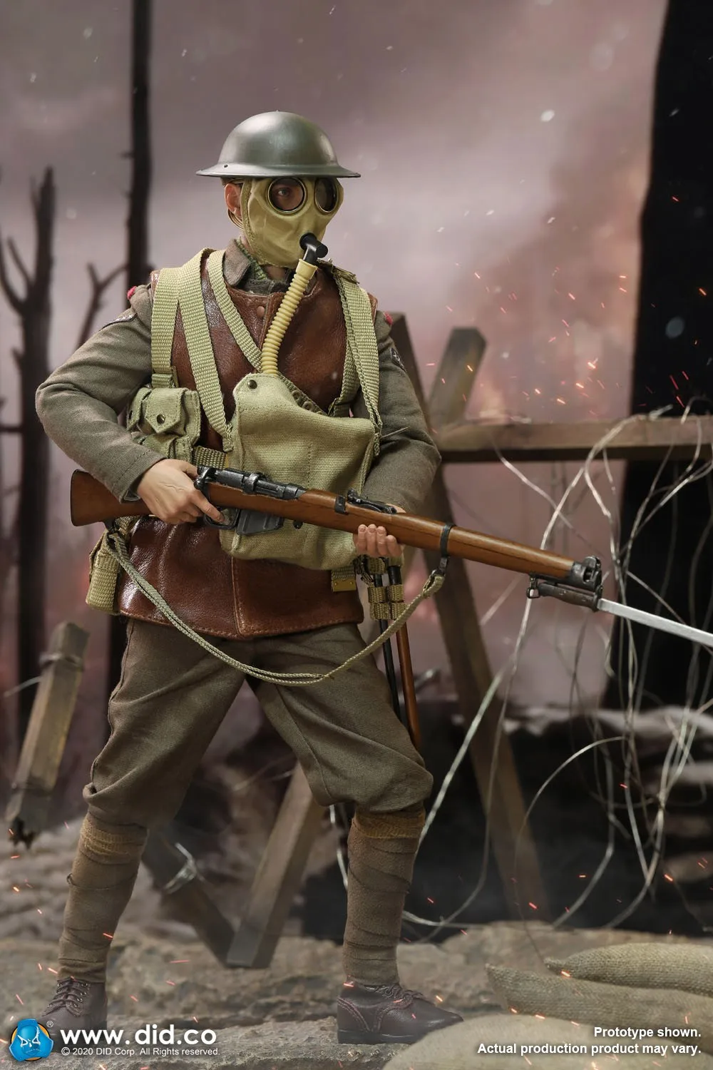 DID B11011 1/6 WWI British Infantry Lee Enfield 303 Rifle Full Set Action Figures For Collectable