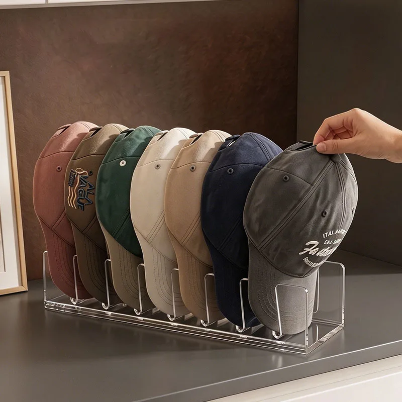 Cap Storage Rack with Slots Baseball Cap Display Stand Cap Storage Container Household Storage Organization for Bedroom