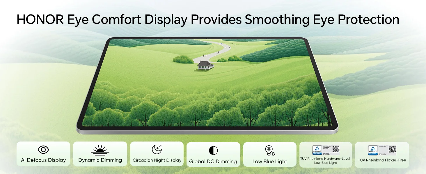 EU Version HONOR Pad 10 Tablet 2.5K 12.1'' Eye Comfort Display Snapdragon 7 Gen 3 Chipset 10100mAh Battery Painting Tablet