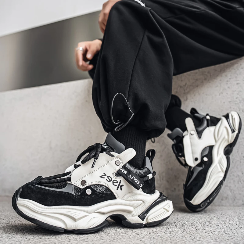 Parzival الرجال أحذية رياضية منصة جلدية حذاء كاجوال عداء المدربين الرياضة في الهواء الطلق احذية الجري متعطل Zapatillas De Deporte