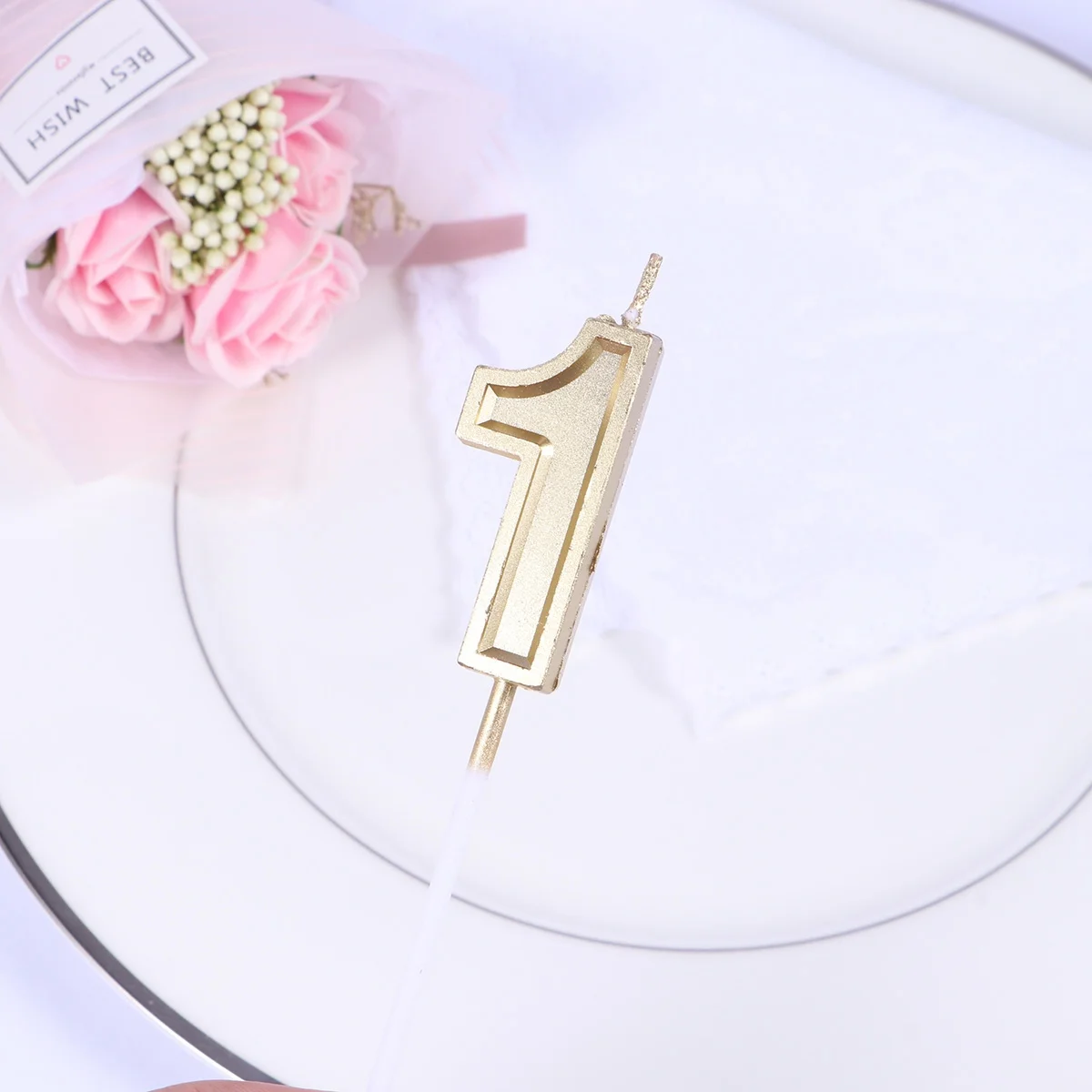 

Gold Vivid Number Candles 0-9 Birthday Party Decorations Smokeless Wax Suitable Any Celebration Adults Reunions