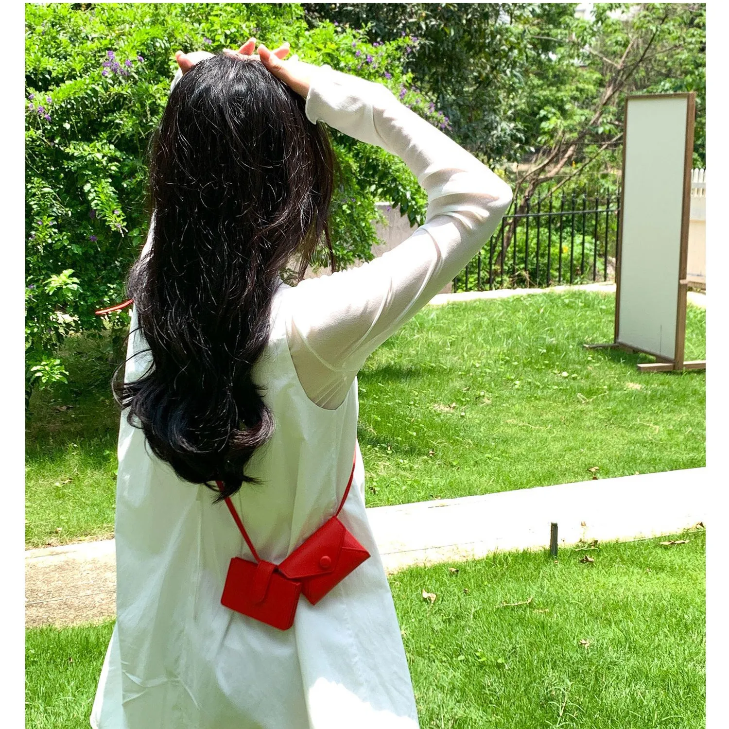 

Женская универсальная мини-сумка через плечо, корейская версия, простой модный креативный стиль конверта, кошелек для монет, подвесная сумка на шею