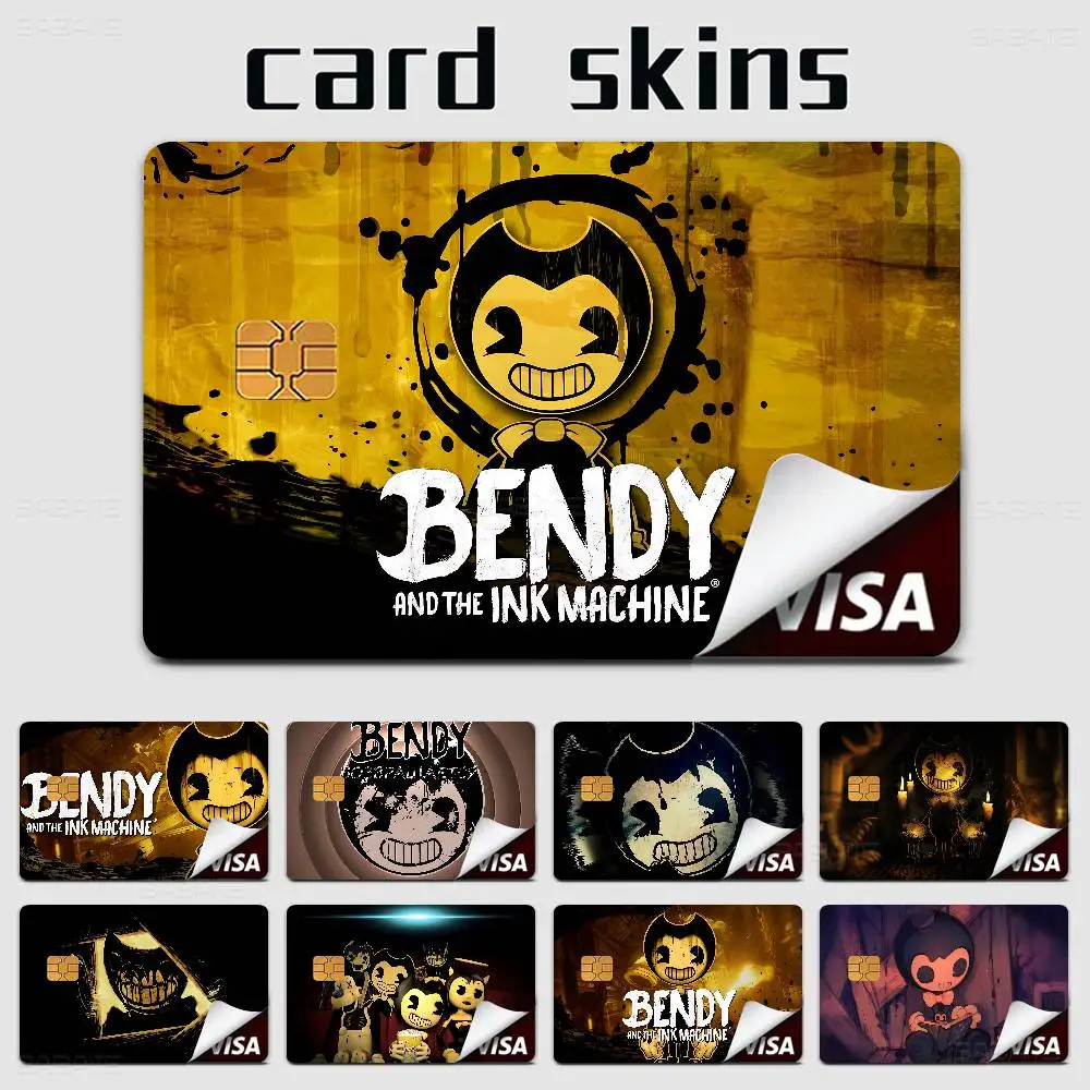 Popular Horror Game B-Bendy And The I-Ink M-Machine Anime Cartoon Sticker Film Skin for Credit Card Debit Bank Bus Card