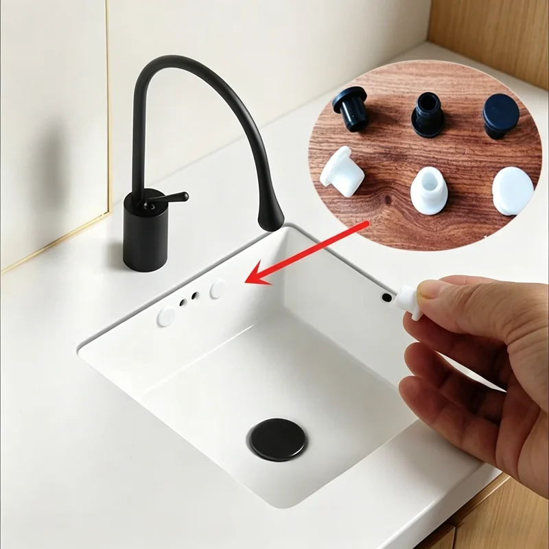 10-50pcs PVC Soft Rubber Hole Plug 9mm 10mm11mm White/Black Dust Waterproof Cap Round Pipe Sealing Plugs Hardware Screw Covers