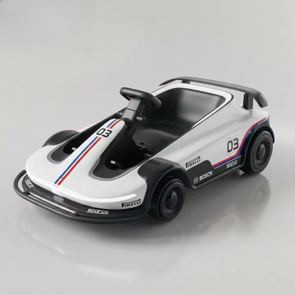 New Kids Drift Kart 4 Wheels Electric  Racing Car, Outdoor Ride On Toy For Boys Girls Birthday Gift