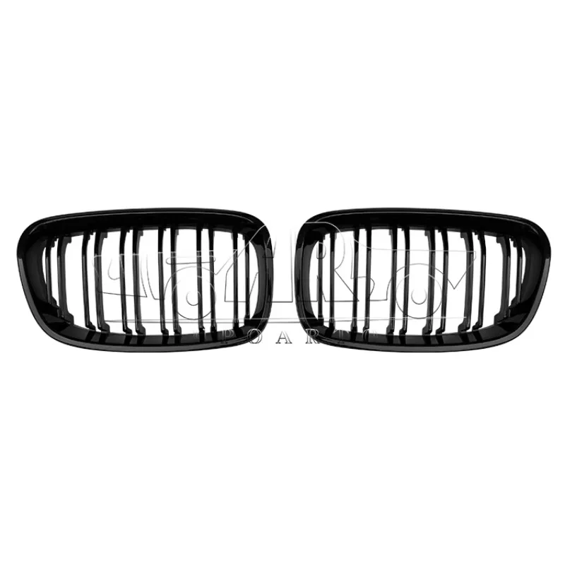 Auto Refit Parts Gloss Black Lower Front Grille Trim Dual Slats Kidney Grill for BMW 1 Series F20 Hatchback 2011 2012 2013 2014