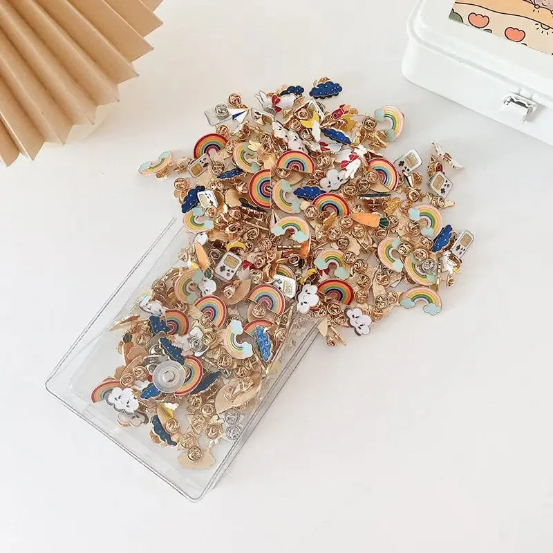 Random Enamel Pin Brooches Badges Cute Cartoon Brooches for Child and Women Metal Small Jewelry with Many Different Shapes image 2