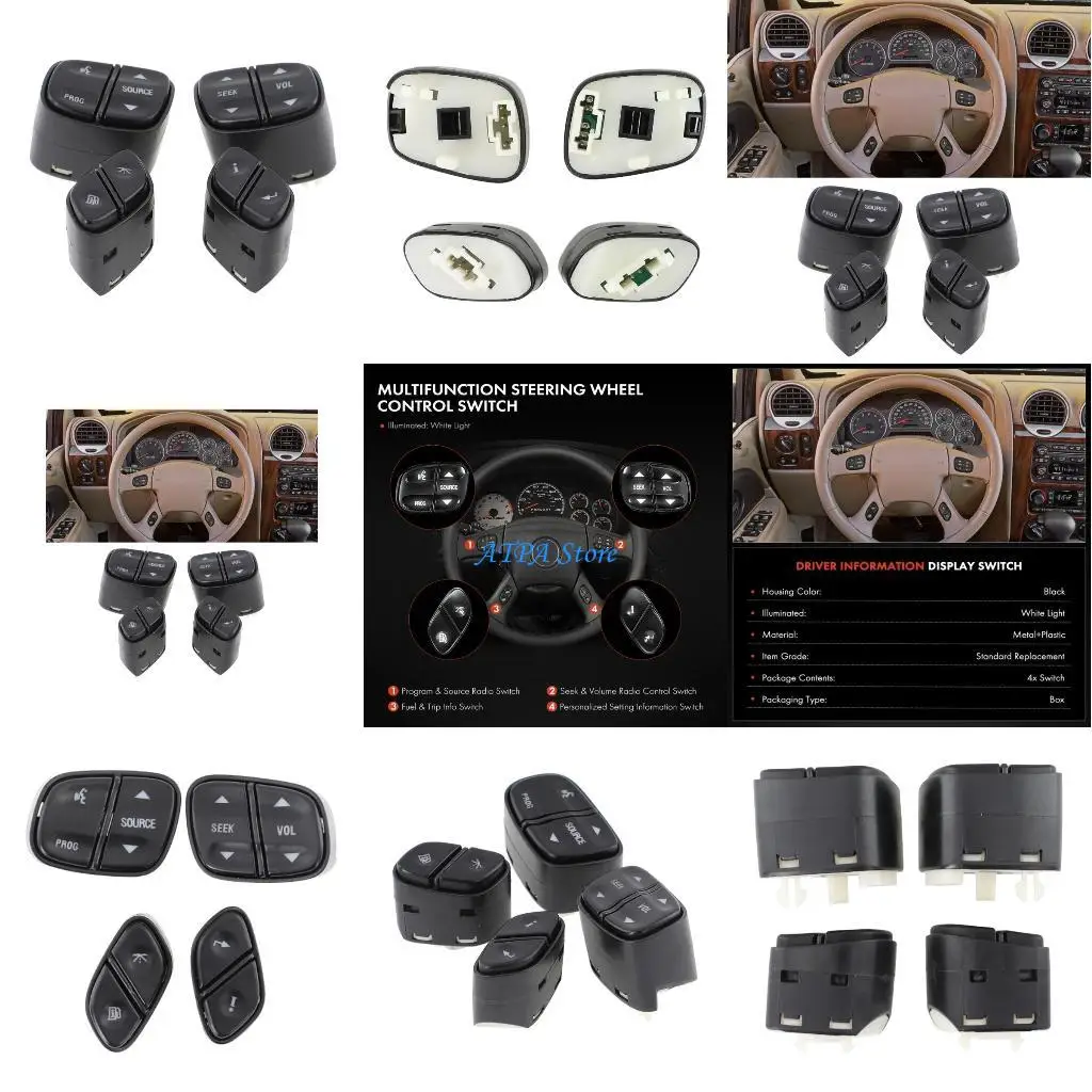 

U13C Steering Wheel Switches Assembly Plastic Button Switch set 21997739 for Vehicle