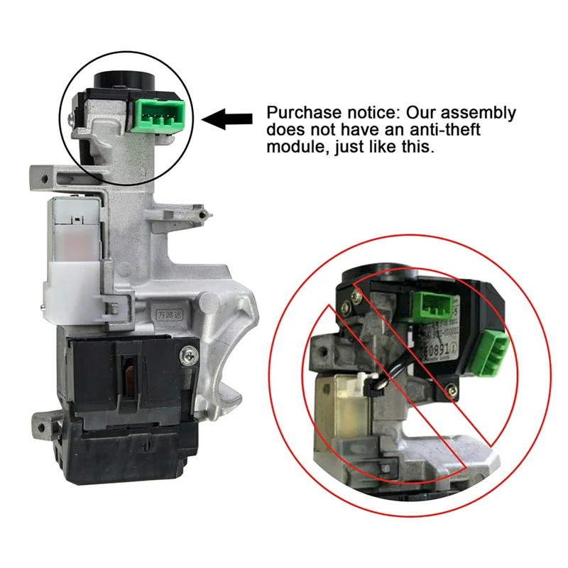 Cerradura de puerta de cilindro con interruptor de encendido, juego completo de 2 llaves para Honda CRV 2002-2006, 72185-S9A-013