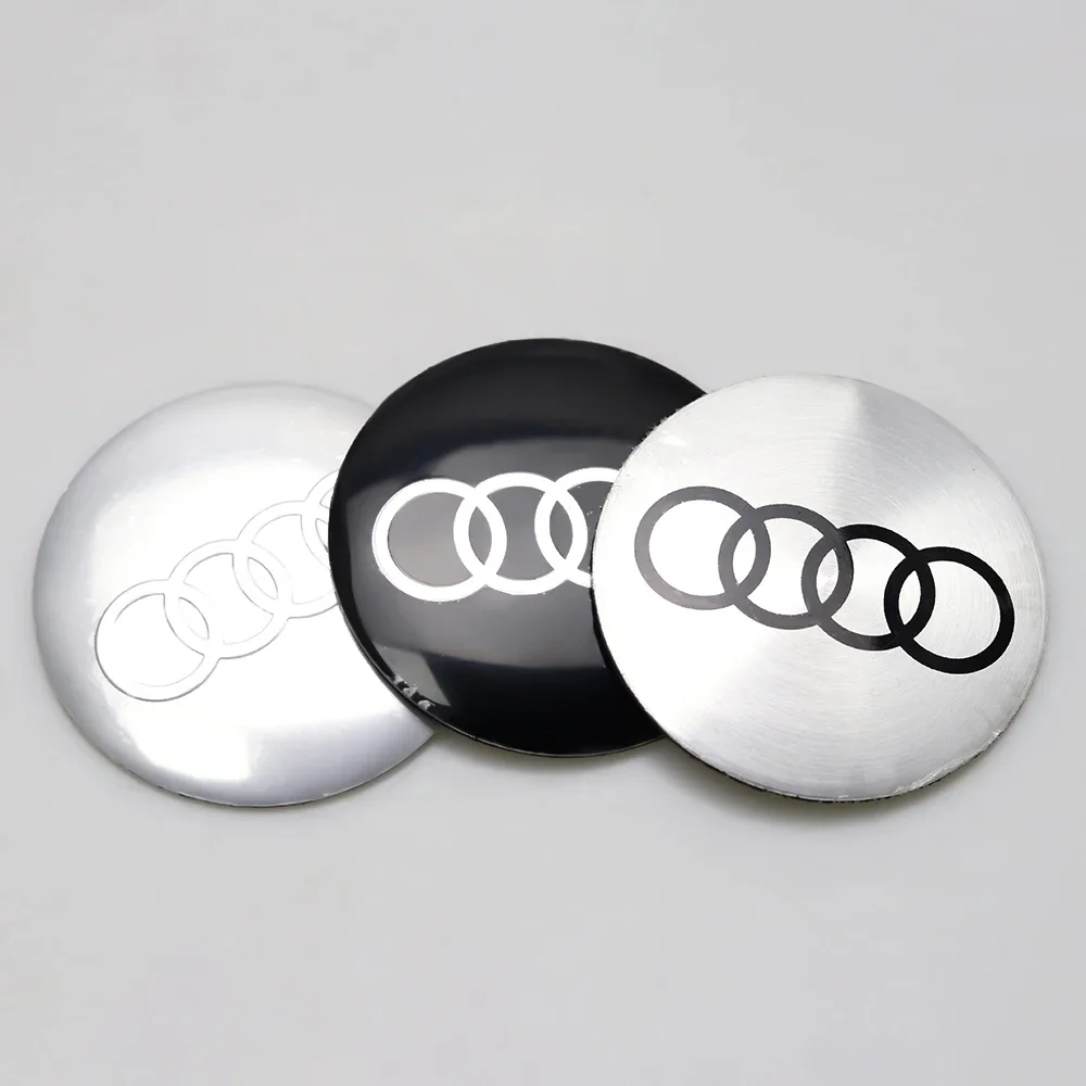 4pcs/lot 56/65mm Wheel Hub Cap Emblem Sticker Car Decoration for AUDI A3 A4 B7 B8 B9 A5 A6 A7 A8 Q1 Q2 Q3 Q5 Q7 Q8 TT RS R8