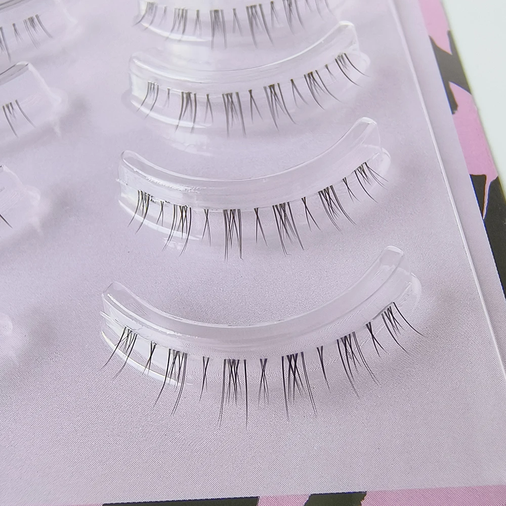 5 Pair Clear Band Lower Eyelashes Handmade False Eyelashes Bottom Lashes Natural Manga Lashes douyin makeup lash Extension image 3